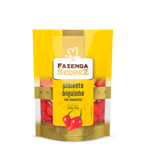 Pouch Pimenta Biquinho em Conserva 180g/100g Fazenda Sedrez