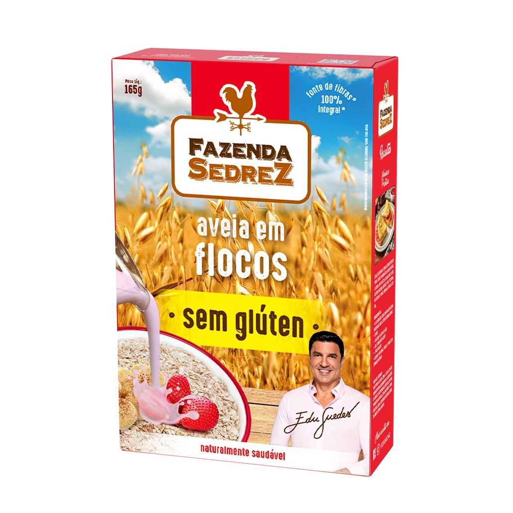 Aveia Flocos sem Glúten 12/165g Fazenda Sedrez