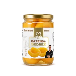 Pessegos Metades em Calda Vidro 400g Fazenda Sedrez